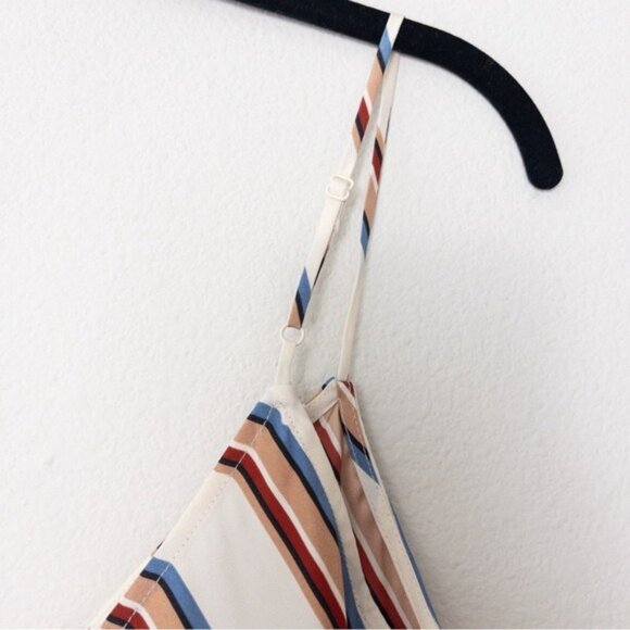 NWT Frame Classic Striped Silk Camisole S Stripe Clay Multi Sleeveless - Picture 10 of 12